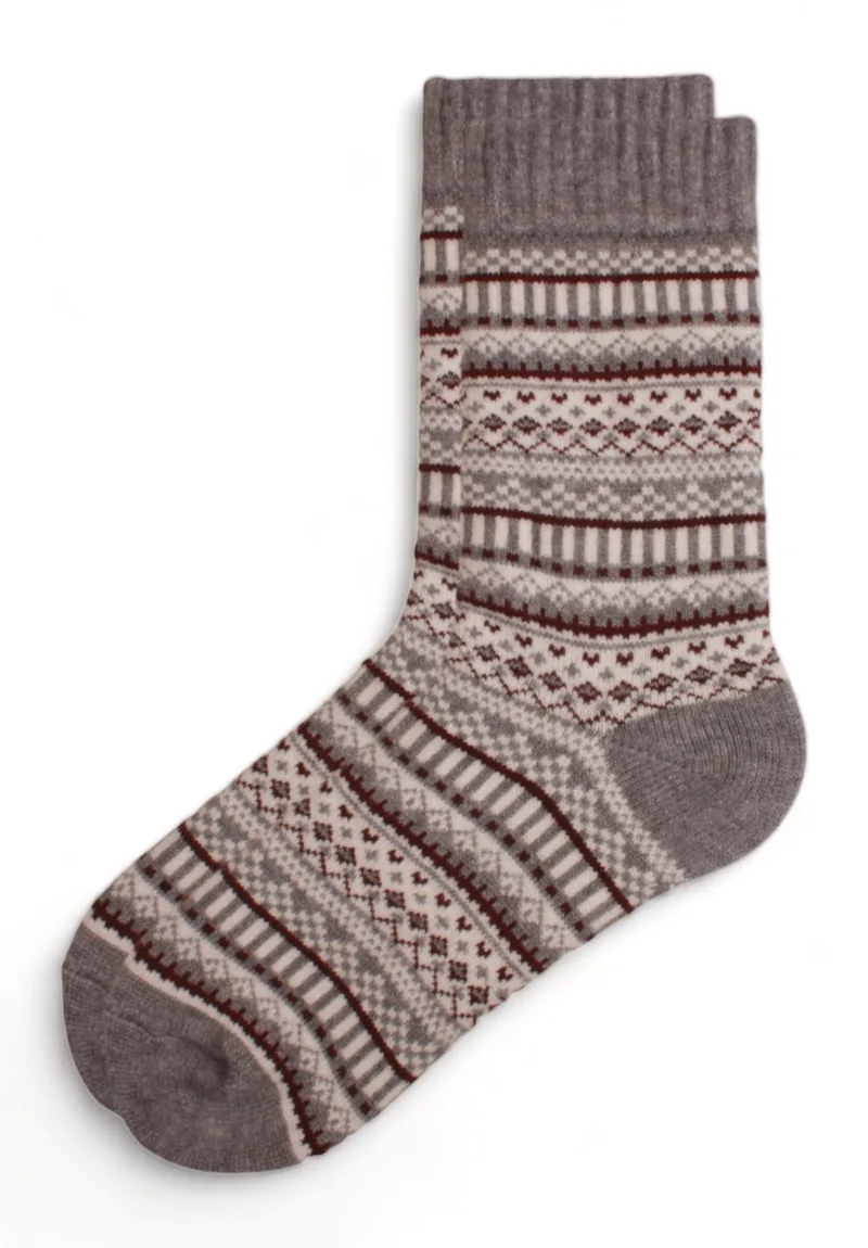 Κάλτσα γυναικεία βαμβακερή Pro Socks Nordic AKD001-Γκρι