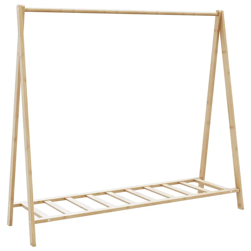 vidaXL Κρεμάστρα Ρούχων με Ράφια 106x34x102 εκ. Μπαμπού