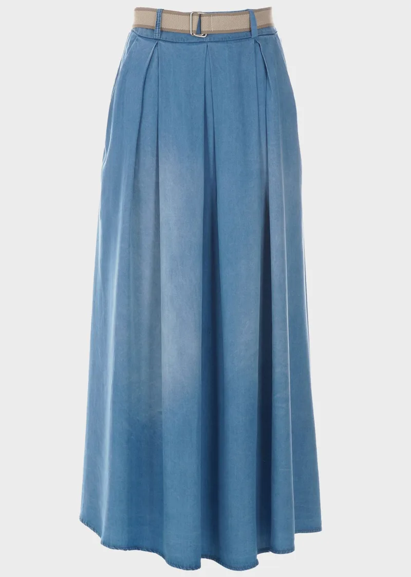 Φούστα maxi τζιν με τσέπες JEAN