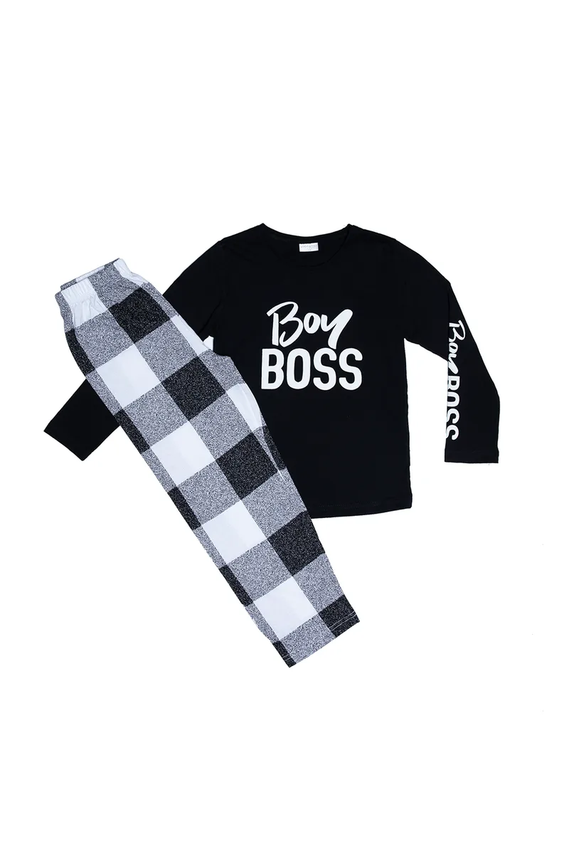 Vienetta Παιδική βαμβακερή πυτζάμα για αγόρια "Boy Boss" (5-16ετών)-101161