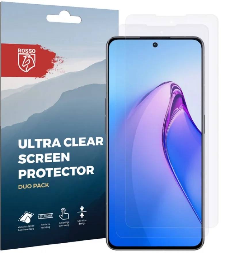 Κόκκινο Ultra Clear Screen Protector - Μεμβράνη Προστασίας Οθόνης - Oppo Reno8 Pro - 2 Τεμάχια (8719246375613)
