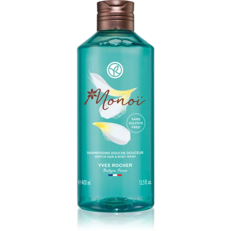 Yves Rocher Monoi de Tahiti τζελ για ντους για σώμα και μαλλιά 400 ml