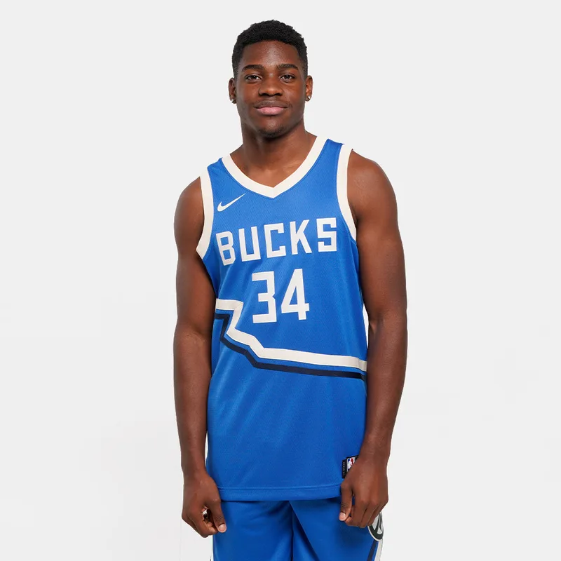 Nike NBA Giannis Antetokounmpo Milwaukee Bucks City Edition Ανδρική Μπασκετική Φανέλα (9000197313_46809)