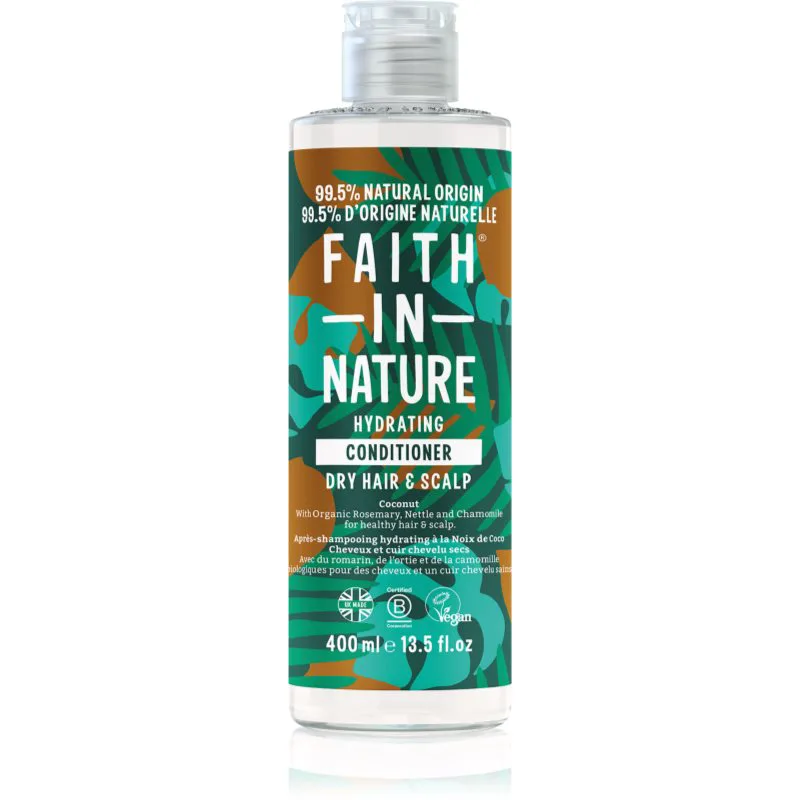 Faith In Nature Coconut ενυδατικό μαλακτικό για κανονικά έως ξηρά μαλλιά 400 ml