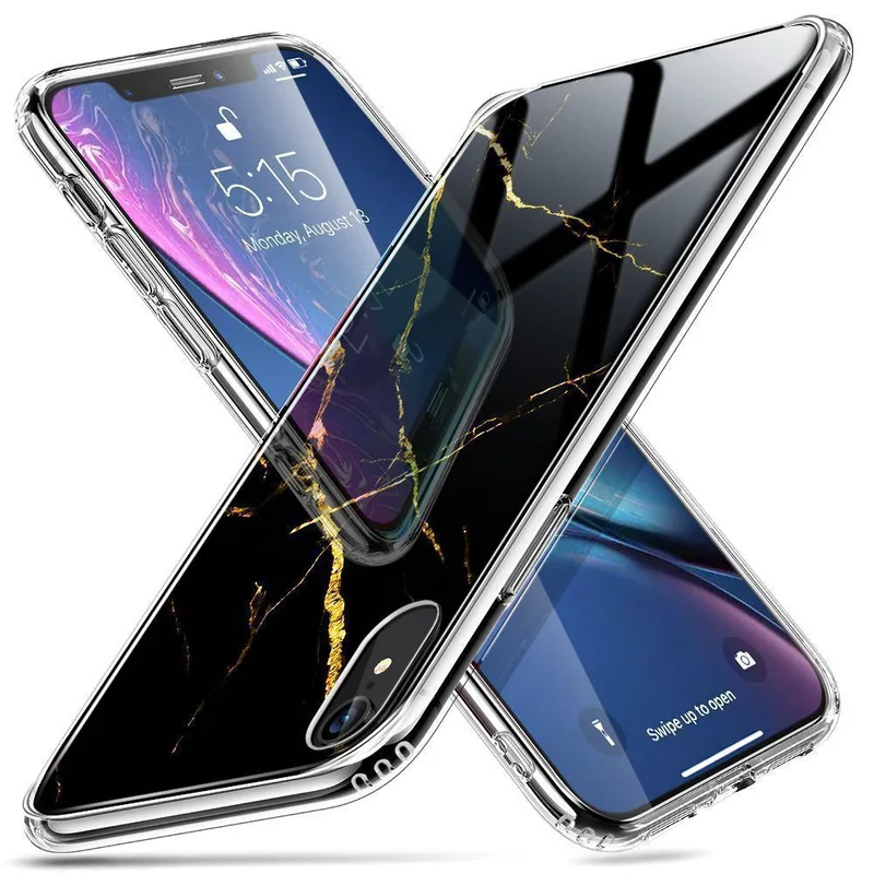 ESR iPhone XR Mimic Marble Black Χρυσό (489424071205)