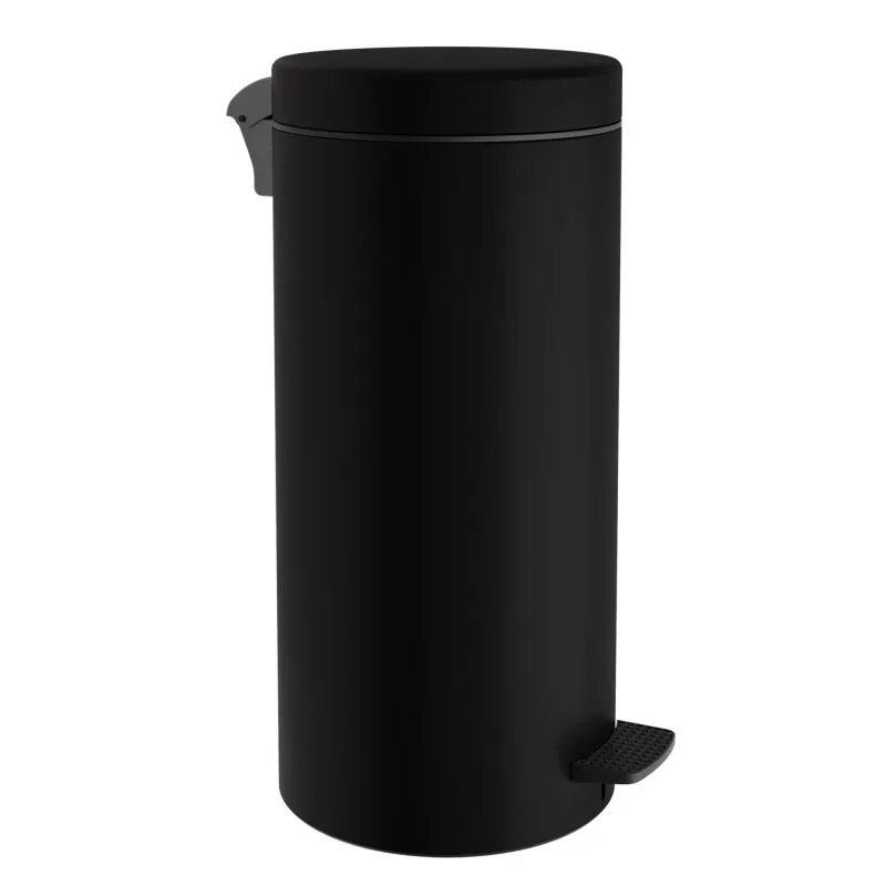 Χαρτοδοχείο 20 Lit, Soft Close - Matt Black, Pam & Co, Ø25 x H55 (cm), 20310-403