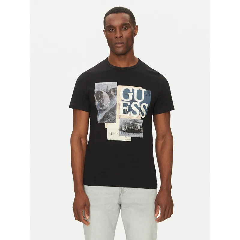 Guess T-Shirt M5GI04 I3Z14 Μαύρο Slim Fit