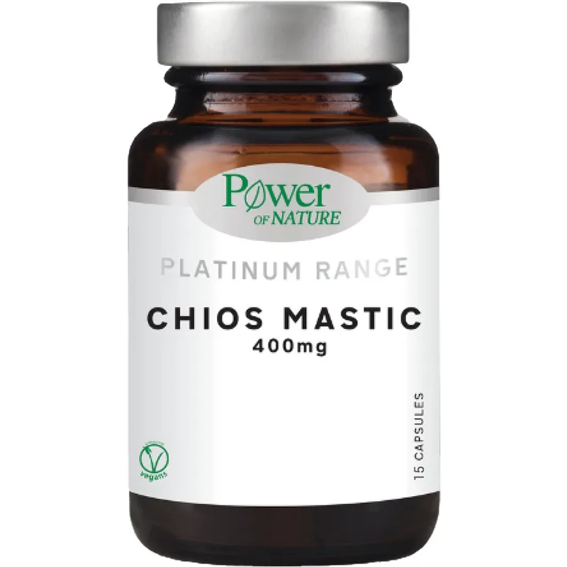 Power Health Platinum Range Chios Mastic 400mg Συμπλήρωμα Διατροφής με Μαστίχα Χίου για την Καλή Υγεία του Οργανισμού 15caps