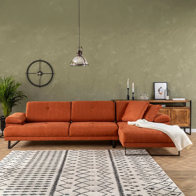 Γωνιακός Καναπές Mustang Small Right - Πορτοκαλί 560Are1214 (274x174x83)