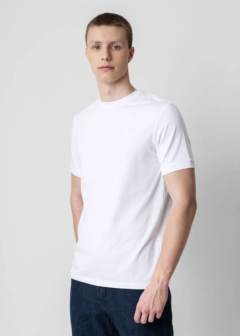 Karl Lagerfeld T Shirt της σειράς Crewneck - 755055 542221 10 White