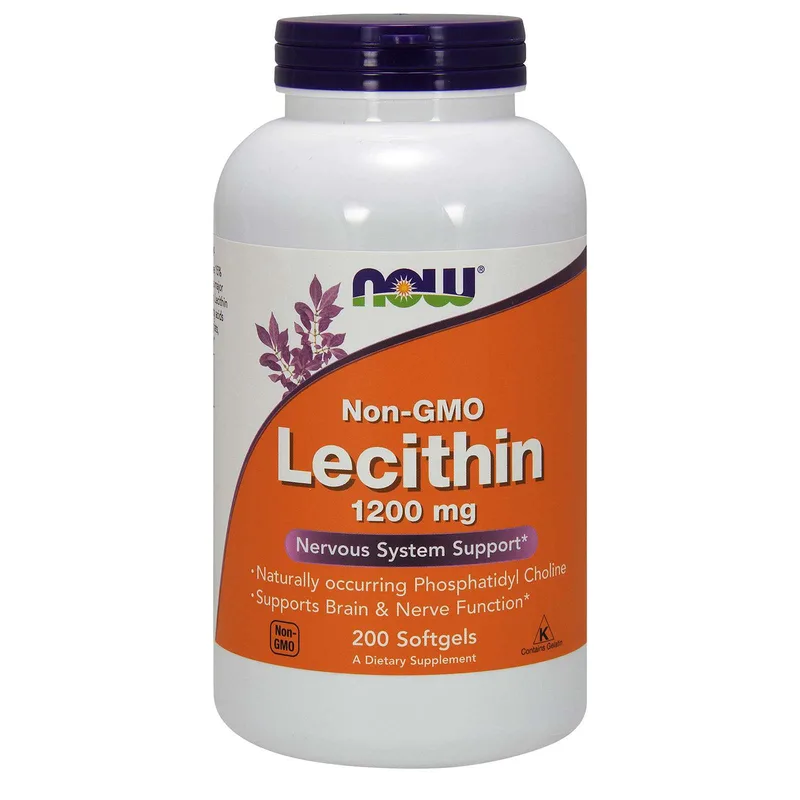 Now Foods Lecithin 1200mg Non-Gmo Συμπλήρωμα Διατροφής Λεκιθίνη για τον Έλεγχο του Βάρους & Πρόληψη της Χοληστερόλης 200Softgels