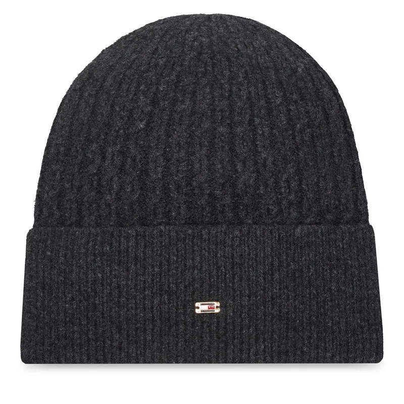 Σκούφος Tommy Hilfiger Th Cable Enamel Flag AW0AW17776 Μαύρο