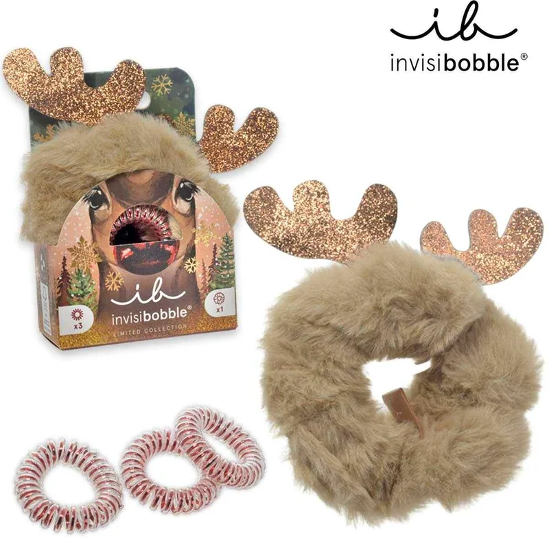 Invisibobble red nose reindeer set 4pcs