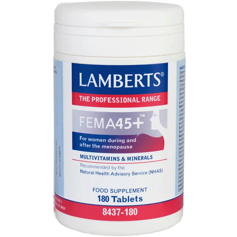 Lamberts Fema 45+ Συμπλήρωμα Διατροφής Πολυβιταμινών για τις Γυναίκες που Εισέρχονται ή Βρίσκονται σε Περίοδο Εμμηνόπαυσης 180tabs