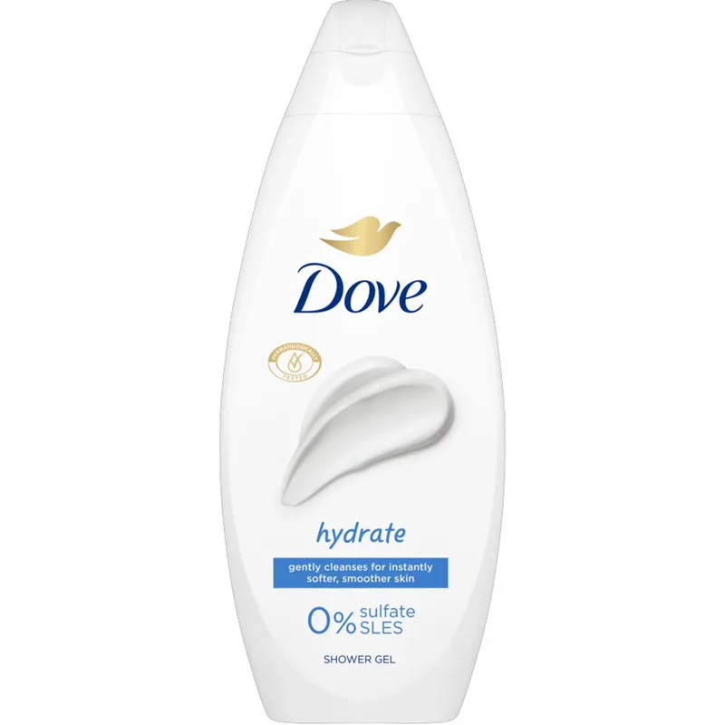 Dove Hydrate Shower Gel Ενυδατικό & Ήπιο Αφρόλουτρο για Λεία Επιδερμίδα με Απαλό Άρωμα 250ml
