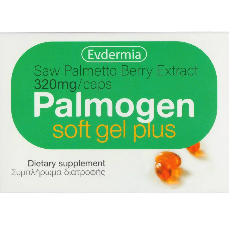 Evdermia Palmogen Plus Συμπλήρωμα Διατροφής Εκχυλίσματος του Βοτάνου Saw Palmetto για την Αντιμετώπιση των Συμπτωμάτων της Καλοήθους Υπερπλασίας του Προστάτη 30caps
