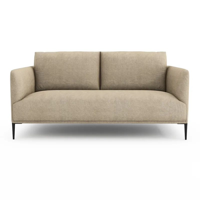 Καναπές από χοντρό λινό stonewashed Μ103xΠ179xΥ82cm