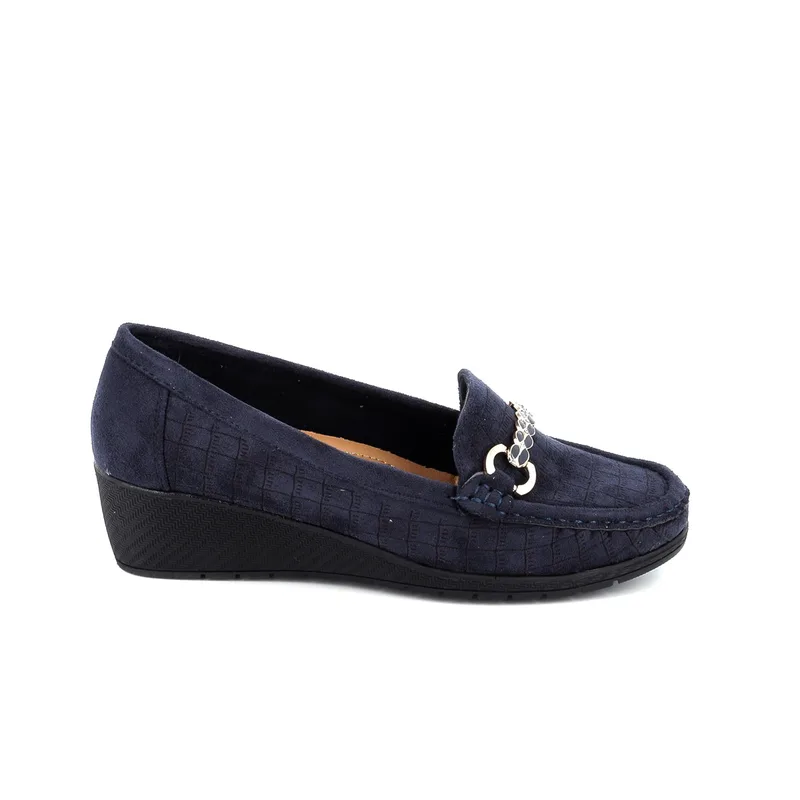 Γυναικείο Μοκασίνι Qunhui Shoes Χρώματος Μπλε VV-A2222.N