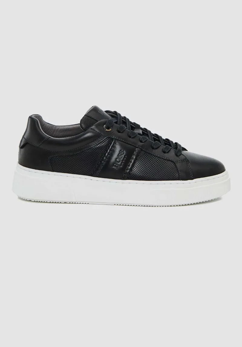 BOSS Shoes Δερμάτινα Trainers της σειράς Sport - BC340 Black Top