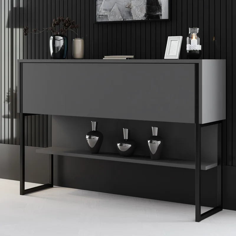 Συρταριέρα Luxe - Black, Anthracite 618Bly1407 120x80x30 cm