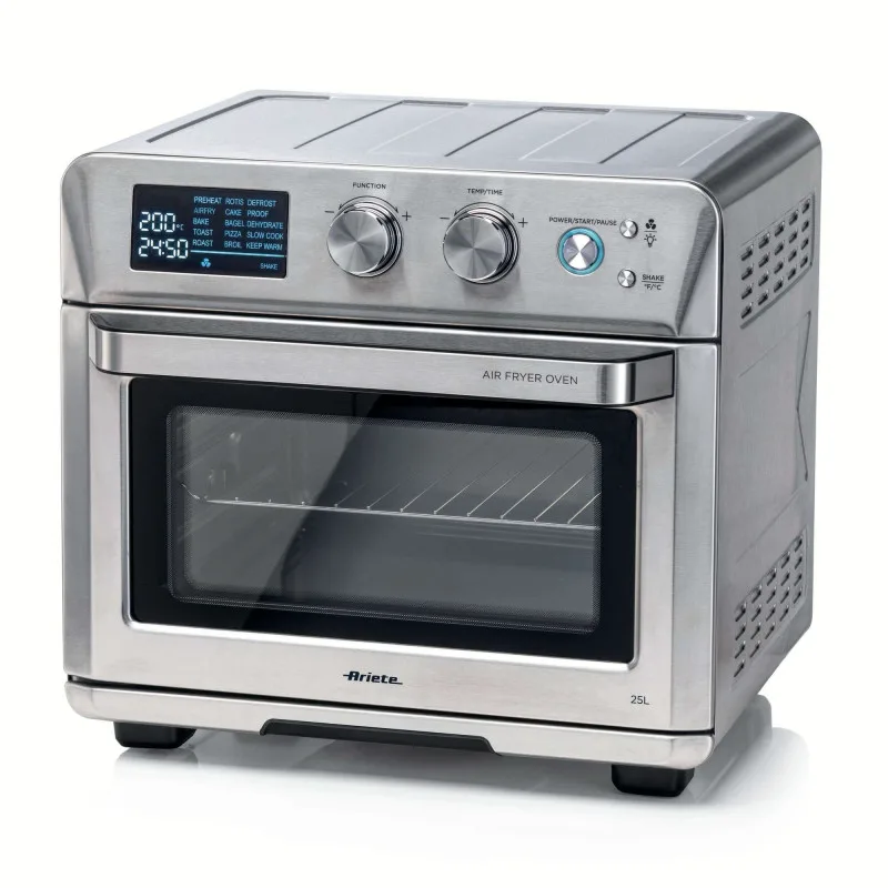 Φριτέζα-φούρνος ζεστού αέρα Ariete 4629/11, 1700W, 25 l, 15 προγράμματα, Μέχρι 230C, Ψηφιακή οθόνη, Περιστρεφόμενο καλάθι, Inox