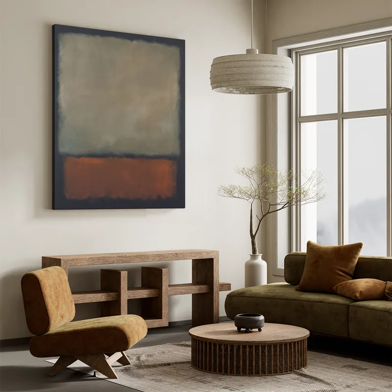 OUTLET Πινακας σε καμβά ROTHKO - BLACK BEIGE RED 80cm x 120cm