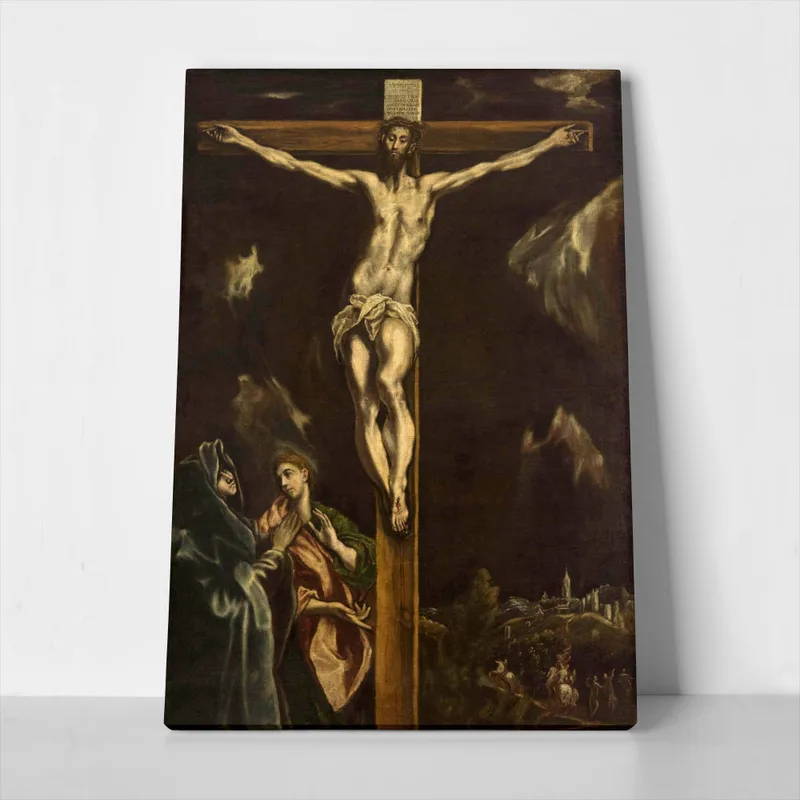 Πινακας σε καμβά EL GRECO - CRUCIFIXION WITH THE VIRGIN MARY AND SAINT JOHN THE EVANGELIST