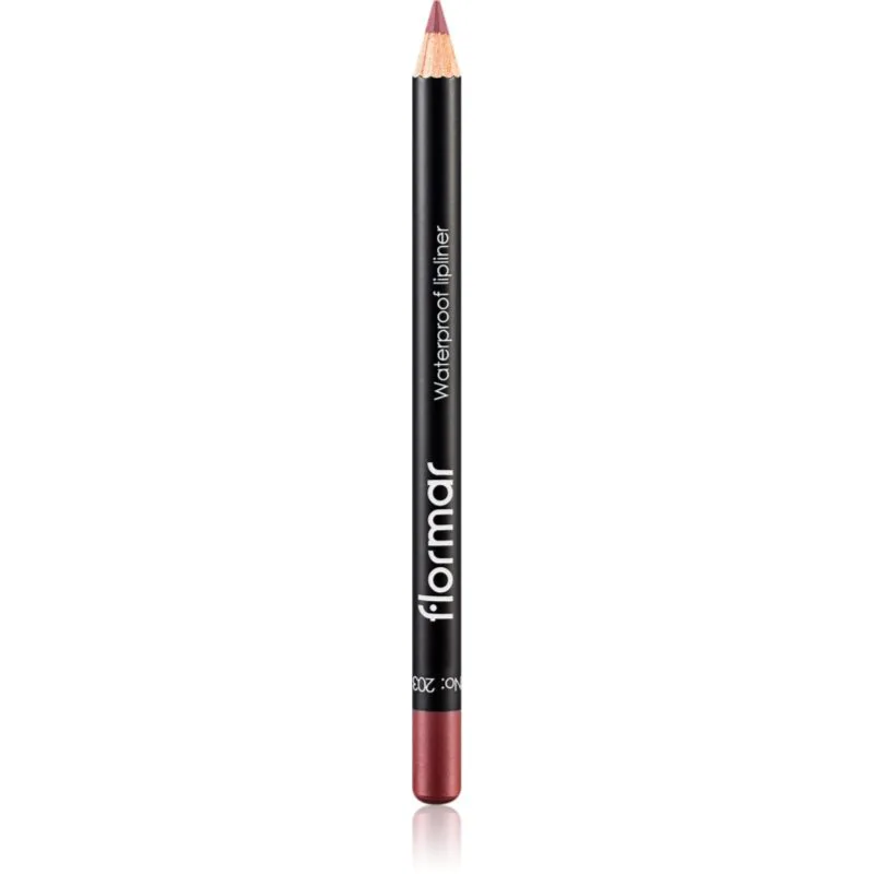 flormar Waterproof Lipliner αδιάβροχο μολύβι για τα χείλη απόχρωση 203 Subdued Ροζ 1,14 γρ