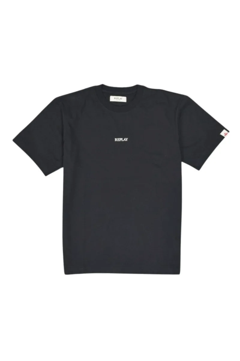 REPLAY Ανδρικό T-Shirt COTTON CREW-NECK - ΜΑΥΡΟ-M3048.000.2660-098-BLACK