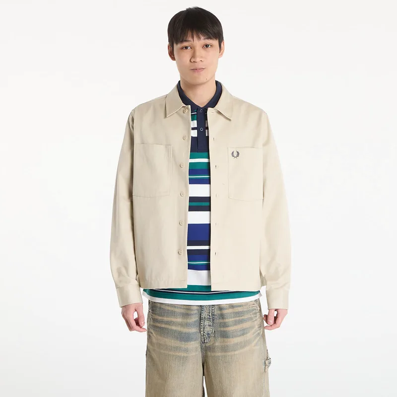 Μπουφάν FRED PERRY Twill Overshirt Oatmeal M