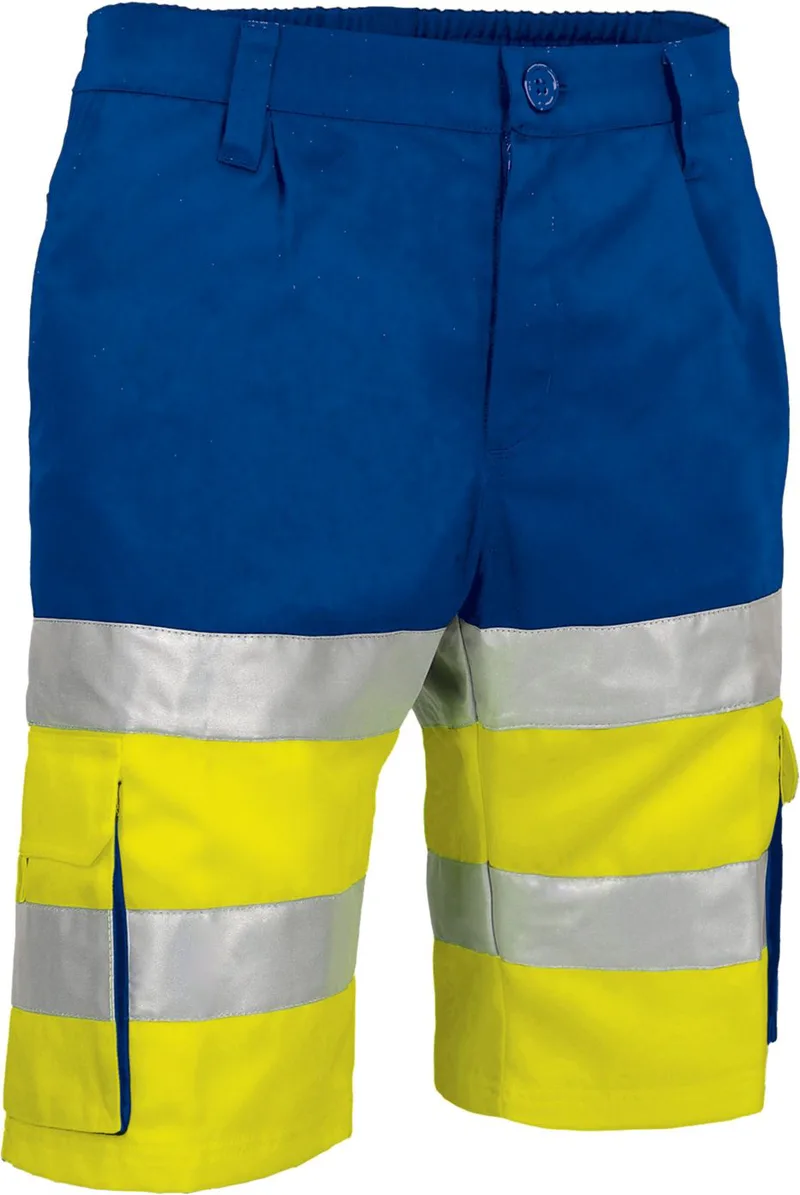 Hi-Vis βερμούδα BRANDON Valento BEVABRAAZ Fluo Yellow-Bluish Blue