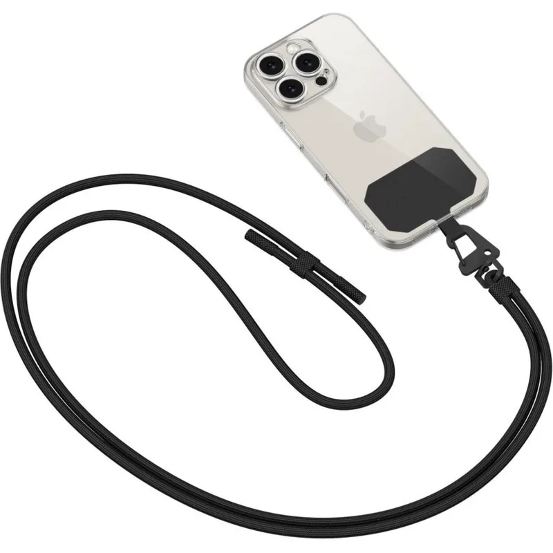 Λουράκι Λαιμού Tech-Protect C5S Rope Crossbody Strap Αποσπώμενο για Θήκες Κινητών / Smartphones - Black (5906302312887)