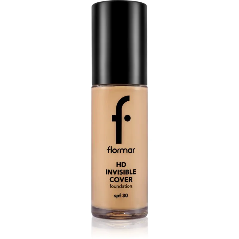 flormar HD Invisible Cover Foundation ελαφρύ μακιγιάζ με λαμπρυντική επίδραση SPF 30 απόχρωση 80 Soft Μπεζ 30 ml