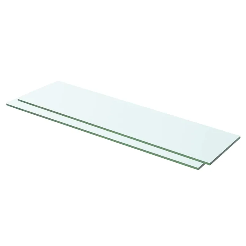 vidaXL Ράφια Πάνελ 2 τεμ. Διάφανα 60 x 12 εκ. Γυάλινα