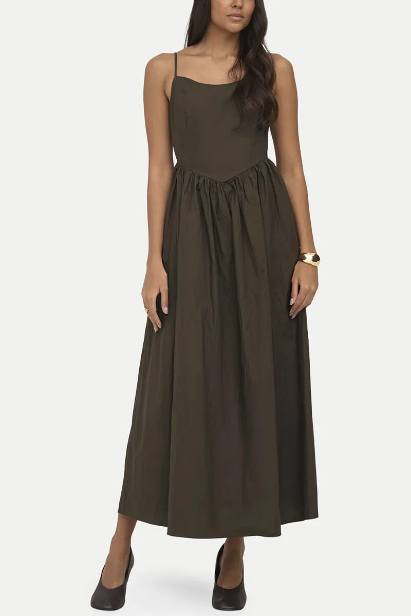 Only Likara Strap Waist Long 15371869 Καφέ