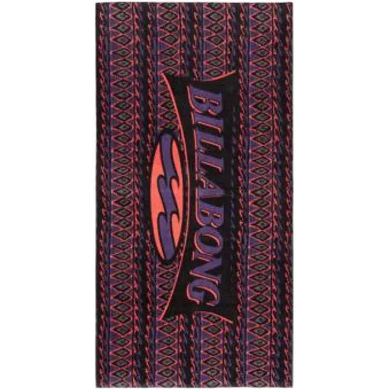 Πετσέτες και γάντια μπάνιου Billabong Toalla Waves negro rosa lila