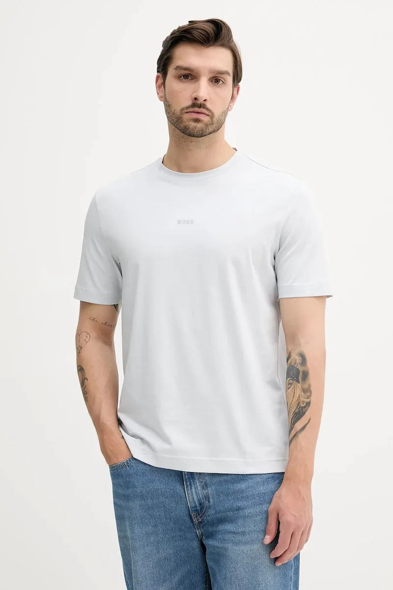 BOSS Πορτοκαλί T-shirt ανδρικό βαμβακερό TChup