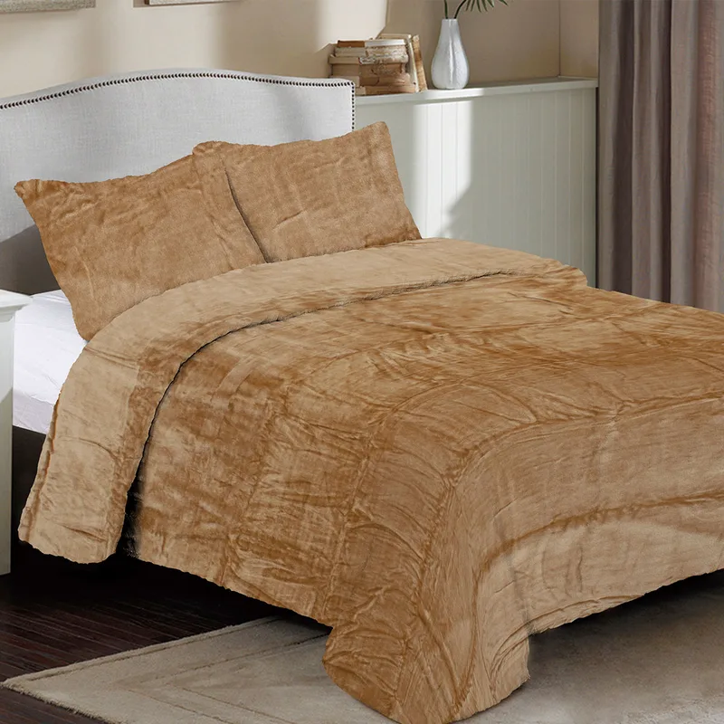 Κουβέρτα Fleece Μονή (160x220) Dimcol Solid 02 Μπεζ