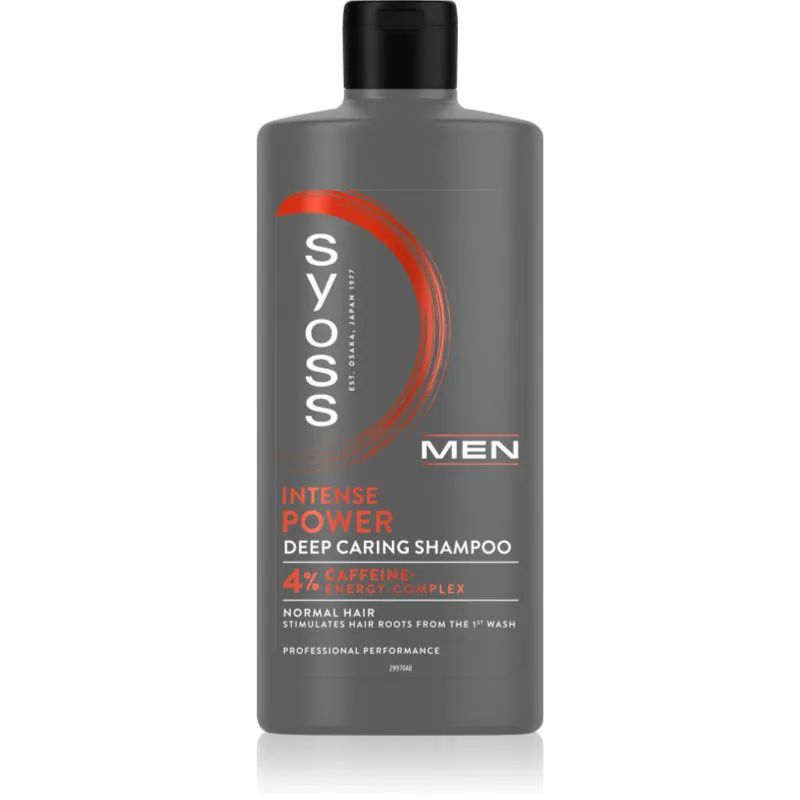 Syoss Men Intense Power δυναμωτικό σαμπουάν με καφείνη 440 ml