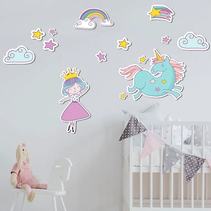 Αυτοκόλλητα Τοίχου Ango 1113 Unicorn Princess