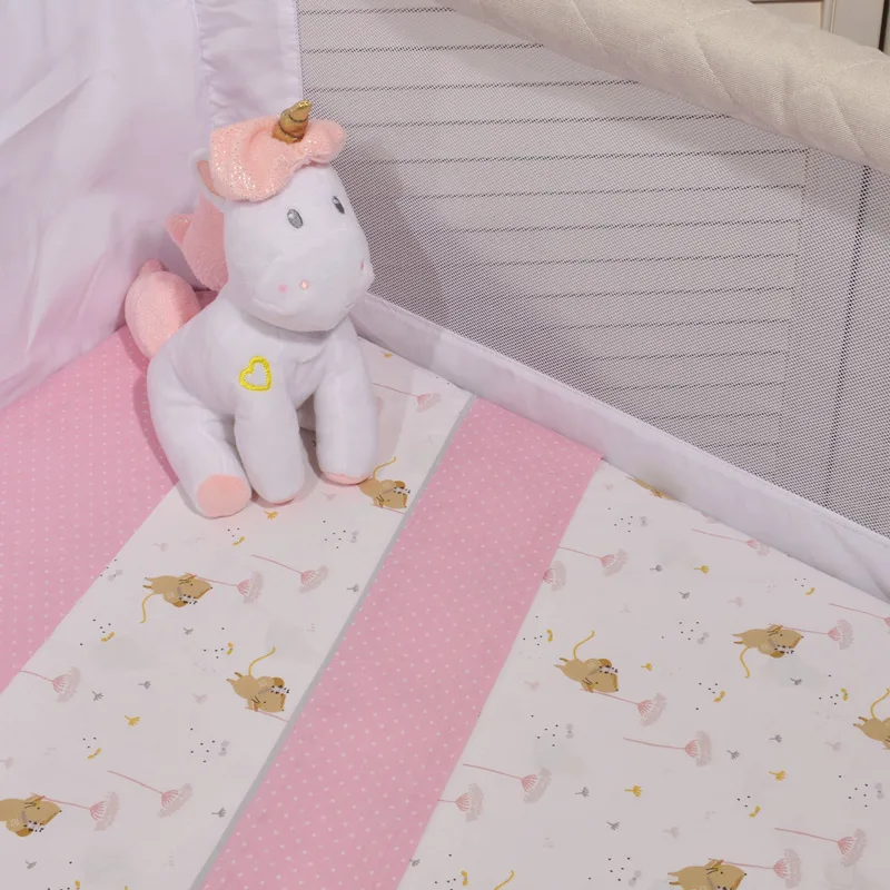 Σεντόνια Λίκνου Σετ Baby Oliver 412 Ροζ 75x100