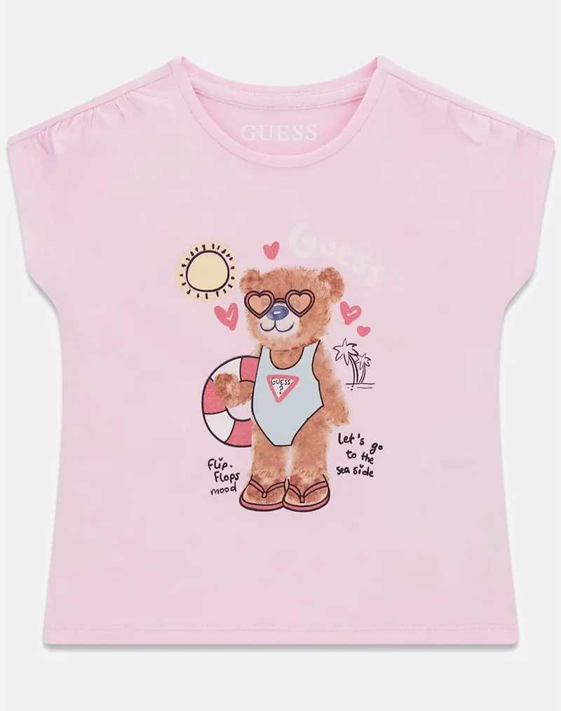 GUESS BATWING SS T-SHIRT ΜΠΛΟΥΖΑ ΠΑΙΔΙΚΟ GIRL K6GI18K6YW4-G67D LightPink