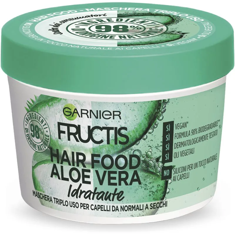 Garnier Fructis Aloe Vera Hair Food ενυδατική μάσκα για τα μαλλιά με αλόη βέρα 390 ml