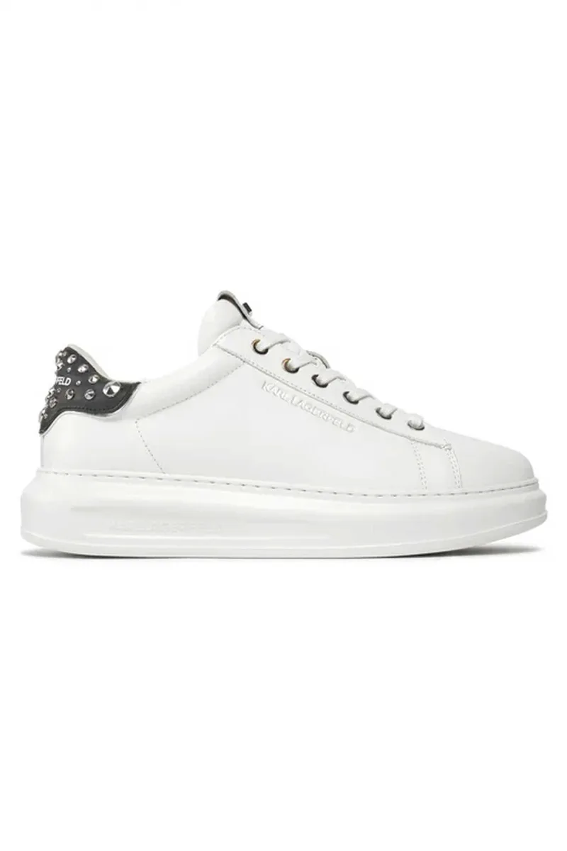 KARL LAGERFELD ΠΑΠΟΥΤΣΙΑ SNEAKERS KAPRI MENS RIVET KOUNTER ΤΡΟΥΚΣ LOGO ΛΕΥΚΟ