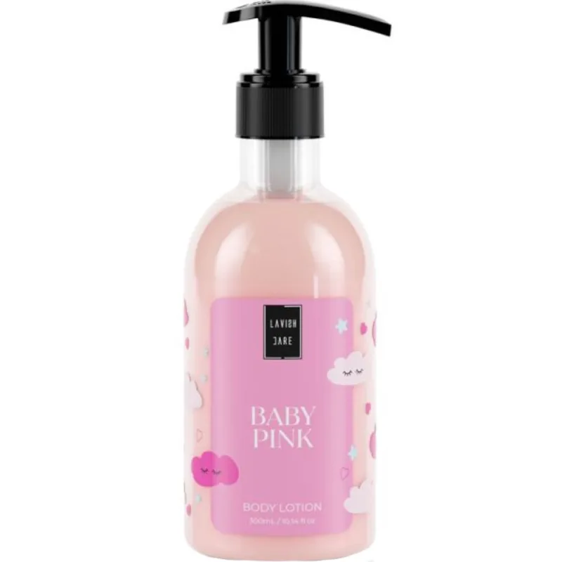 Lavish Care Body Lotion Baby Ροζ Ενυδατική Κρέμα Σώματος με Ευχάριστο Άρωμα Πούδρας με Αντλία 300ml