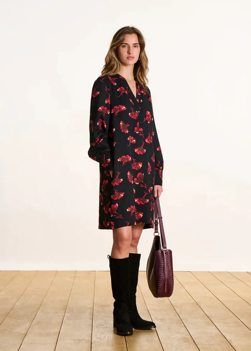 La Fee Maraboutee Γυναικείο Φόρεμα Κοντό Με Floral Σχέδιο Regular Fit