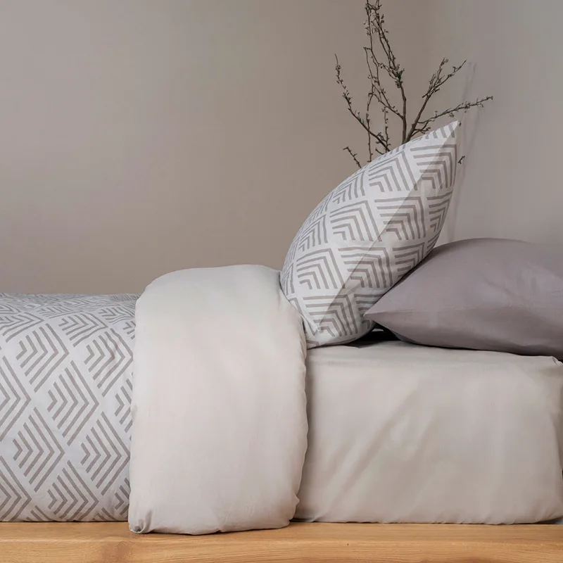 Σεντόνια Υπέρδιπλα (Σετ) 170X205+30 Sunshine Cotton Feelings 2048 Grey Με Λάστιχο (170x205+30)