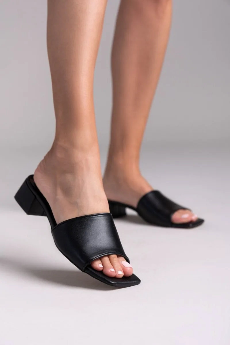 TFP Wide Strap Mules - 330 (ματ) - Black