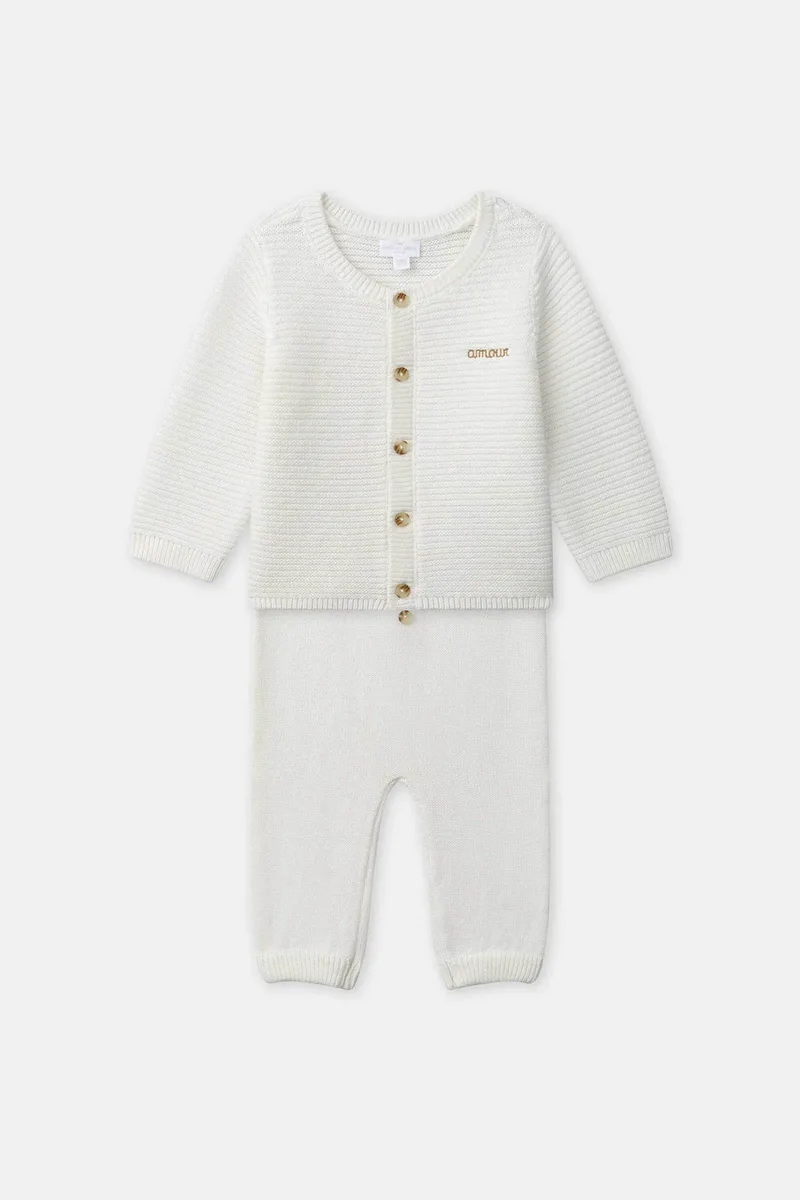 DPAM βρεφικό σετ για κορίτσια "Cosy Soft" (2 τεμάχια) - 372703 Λευκό