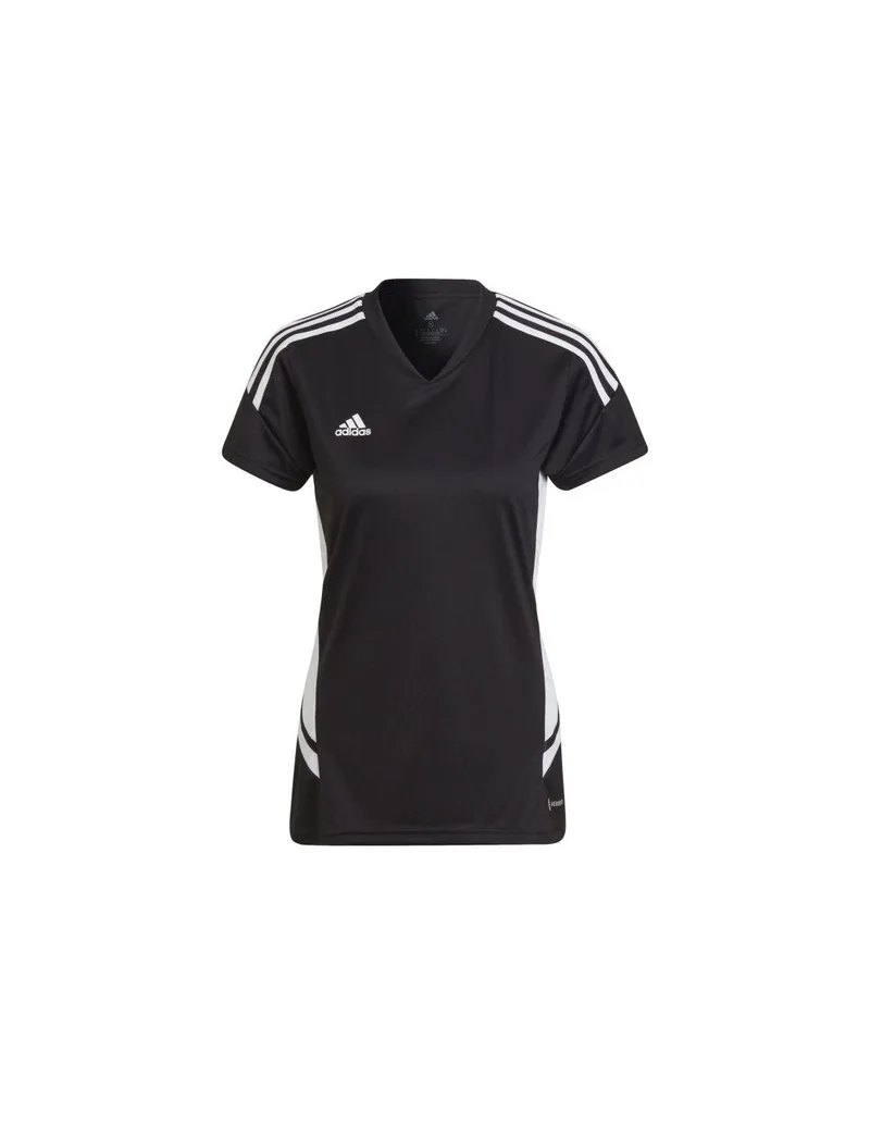 Adidas Condivo 22 Γυναικείο Αθλητικό T-shirt Fast Drying με V Λαιμόκοψη Μαύρο H21258